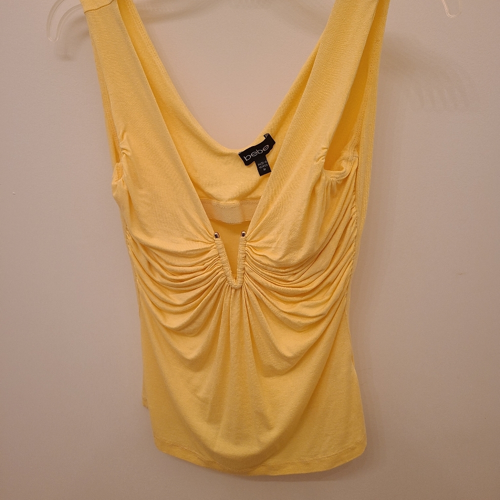 Bebe Yellow Tank Top